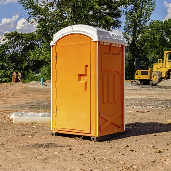 how often are the porta potties cleaned and serviced during a rental period in Chestnut Ridge